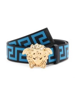 Versace Medusa Buckle Printed Nylon Belt For Men Nero Palladio -Versace Online Shop unnamed file 3668