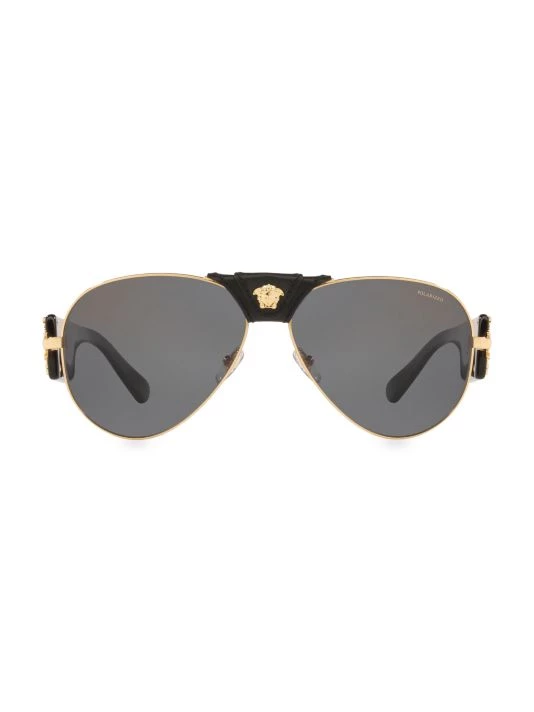 Versace 62MM Goldtone Aviator Sunglasses 1 Versace 62MM Goldtone Aviator Sunglasses