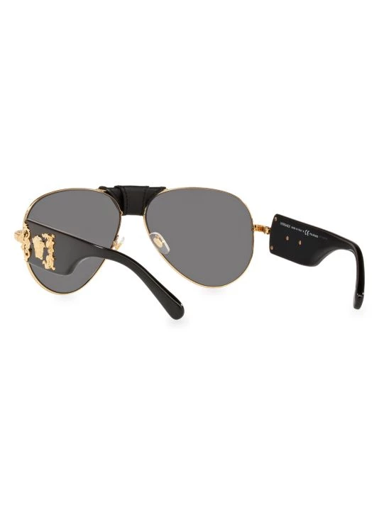 Versace 62MM Goldtone Aviator Sunglasses 4 Versace 62MM Goldtone Aviator Sunglasses - Image 4
