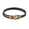 Versace Medusa Braided Leather Bracelet