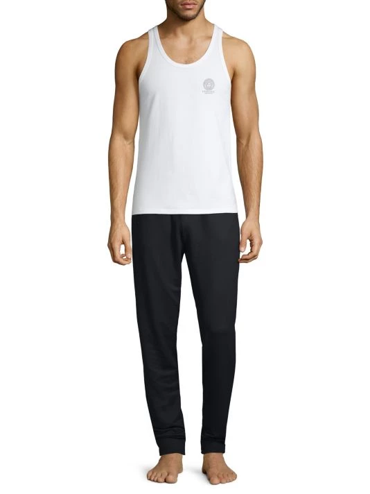 Versace Logo Graphic Tank Top For Men Optical White 2 Versace Logo Graphic Tank Top For Men Optical White - Image 2
