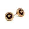 Versace Icon Medusa Stud Earrings For Men Black