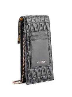 Versace Small Virtus Quilted Leather Crossbody Phone Pouch -Versace Online Shop unnamed file 3724