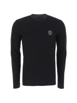 Versace Long-Sleeve Cotton Stretch Crewneck For Men Nero 6 Versace Long-Sleeve Cotton Stretch Crewneck For Men Nero -Versace Online Shop unnamed file 3743
