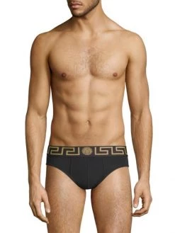 Versace 2-Pack Stretch Cotton Briefs For Men Black White -Versace Online Shop unnamed file 3765