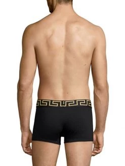 Versace Stretch Cotton Low-Rise Trunks For Men White Gold -Versace Online Shop unnamed file 3791