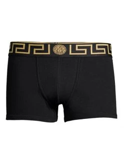 Versace Stretch Cotton Low-Rise Trunks For Men White Gold -Versace Online Shop unnamed file 3793