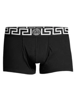 Versace Stretch Cotton Low-Rise Trunks For Men White Gold -Versace Online Shop unnamed file 3795