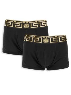 Versace 2-Pack Greca-Waistband Low-Rise Trunks For Men White Gold -Versace Online Shop unnamed file 3819
