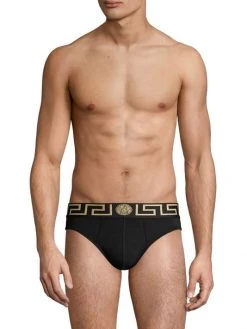 Versace Logo Low-Rise Briefs For Men Black Gold -Versace Online Shop unnamed file 3842
