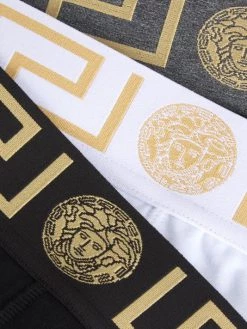 Versace 3-Pack Low-Rise Logo Briefs For Men White -Versace Online Shop unnamed file 3861