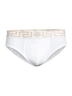 Versace 3-Pack Low-Rise Logo Briefs For Men White -Versace Online Shop unnamed file 3862