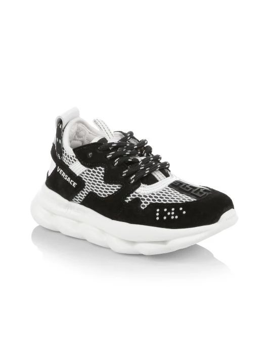 Versace Little Kid's & Kid's Chain Reaction Sneakers For Kids Black 3 Versace Little Kid's & Kid's Chain Reaction Sneakers For Kids Black - Image 3