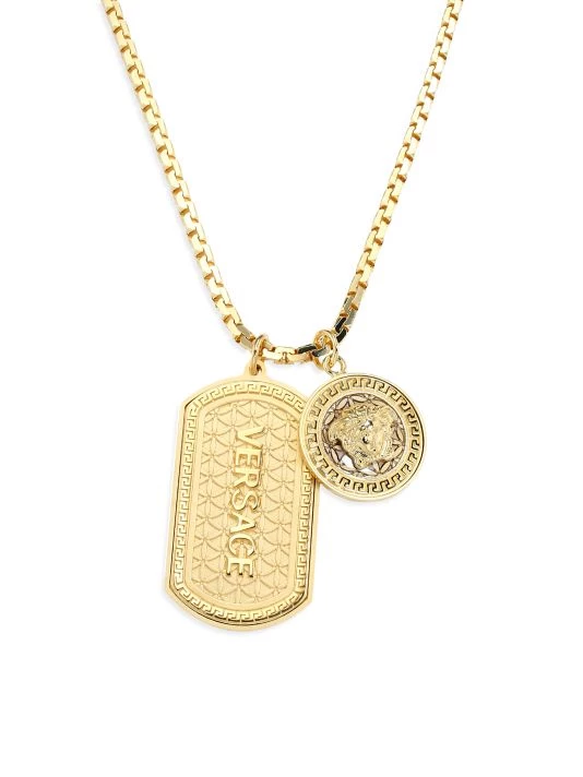 Versace Medusa Dog Tag Necklace 1 Versace Medusa Dog Tag Necklace