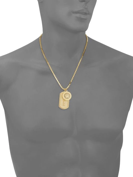 Versace Medusa Dog Tag Necklace 2 Versace Medusa Dog Tag Necklace - Image 2