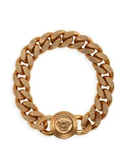 Versace Goldtone Chain Bracelet For Men
