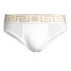 Versace Iconic Stretch Cotton Low-Rise Briefs For Men White