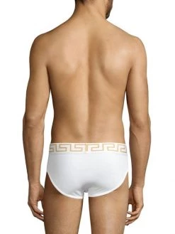 Versace Iconic Stretch Cotton Low-Rise Briefs For Men White -Versace Online Shop unnamed file 3909