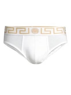 Versace Iconic Stretch Cotton Low-Rise Briefs For Men White -Versace Online Shop unnamed file 3912