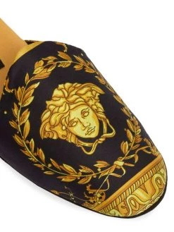 Versace Medusa-Print Silk & Cotton Slippers For Men -Versace Online Shop unnamed file 3936