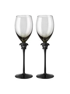 Versace White Wine Glass Set