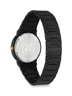 Versace Black IP Logo Link Bracelet Watch For Men -Versace Online Shop unnamed file 3941
