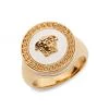 Versace Round Medusa Ring For Men Paladium