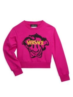 Versace Little Girls & Girls Emoji Medusa Sweatshirt For Kids