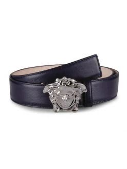 Versace Palazzo Medusa Buckle Leather Belt For Men Navy -Versace Online Shop unnamed file 4009