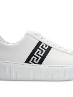 Versace Greca Logo Leather Sneakers For Men White Lapis -Versace Online Shop unnamed file 403
