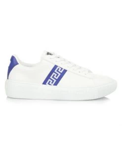 Versace Greca Logo Leather Sneakers For Men White Lapis -Versace Online Shop unnamed file 405