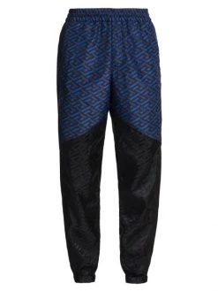 Versace Tech Monogram Print Track Pants For Men