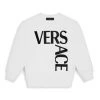 Versace Little Kid's & Kid's Plush Logo-Print Sweatshirt For Kids