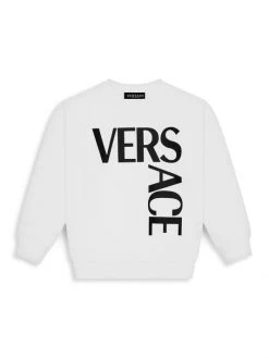 Versace Little Kid's & Kid's Plush Logo-Print Sweatshirt For Kids