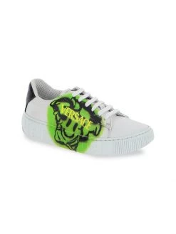 Versace Little Girl's & Girl's Graffiti Emoji Logo Sneakers For Kids Fuschia -Versace Online Shop unnamed file 4115