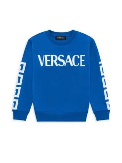 Versace Little Boy's & Boy's Logo Greca Sweatshirt For Kids