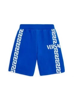 Versace Little Boy's & Boy's Logo Shorts For Kids Black -Versace Online Shop unnamed file 4166