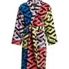 Versace Logo Cotton Bathrobe For Men