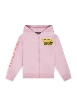 Versace Little Girl's & Girl's Greca Zip-Up Sweatshirt For Kids