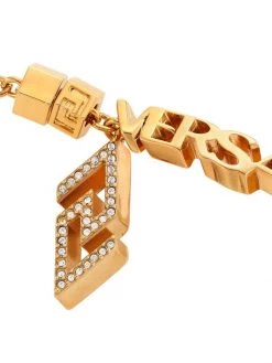 Versace Goldtone & Crystal Multi-Element Logo Bracelet -Versace Online Shop unnamed file 419