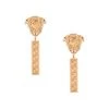 Versace Greca Goldtone Drop Earrings