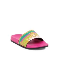 Versace Girl's Printed Slides For Kids