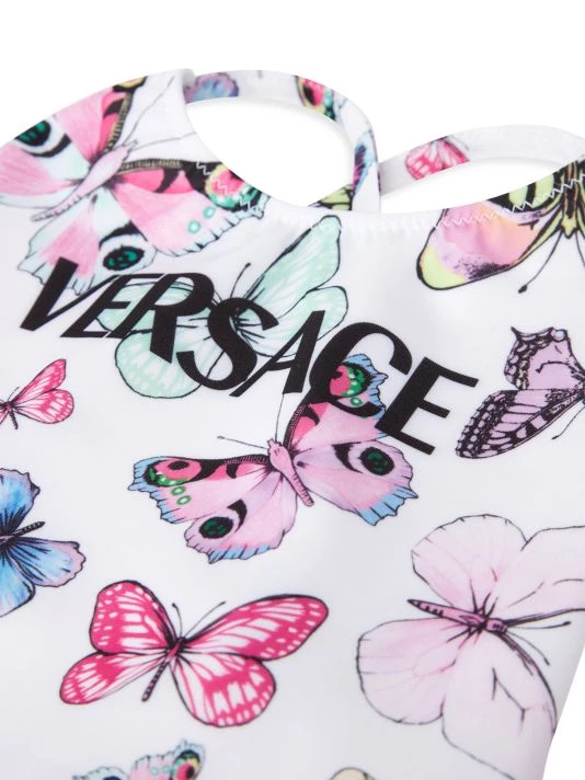 Versace Little Girl's & Girl's Butterfly-Print Logo One-Piece Swimsuit For Kids 3 Versace Little Girl's & Girl's Butterfly-Print Logo One-Piece Swimsuit For Kids - Image 3