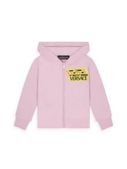 Versace Baby Girl's La Greca Logo Hoodie For Kids