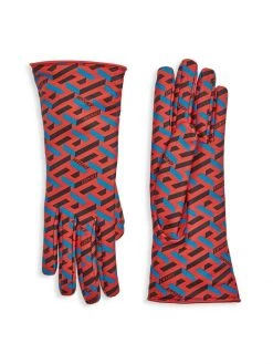 Versace Leather Monogram Gloves Black Caramel -Versace Online Shop unnamed file 4255