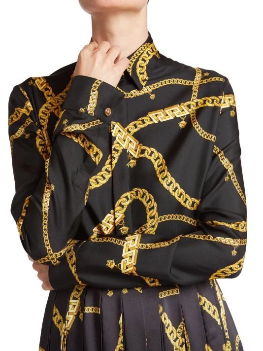 Versace Silk Chain Link Shirt 6 Versace Silk Chain Link Shirt - Image 6