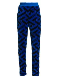 Versace Monogram Elastic Waistband Track Pants For Men