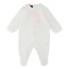 Versace Baby's Logo Footie For Kids White Blue