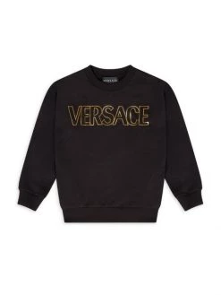 Versace Little Kid's & Kid's Cotton Logo Sweatshirt For Kids