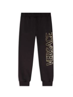 Versace Little Boy's & Boy's Foil Stamp Logo Joggers For Kids